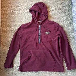 L.L. Bean Burgundy Fleece Pullover